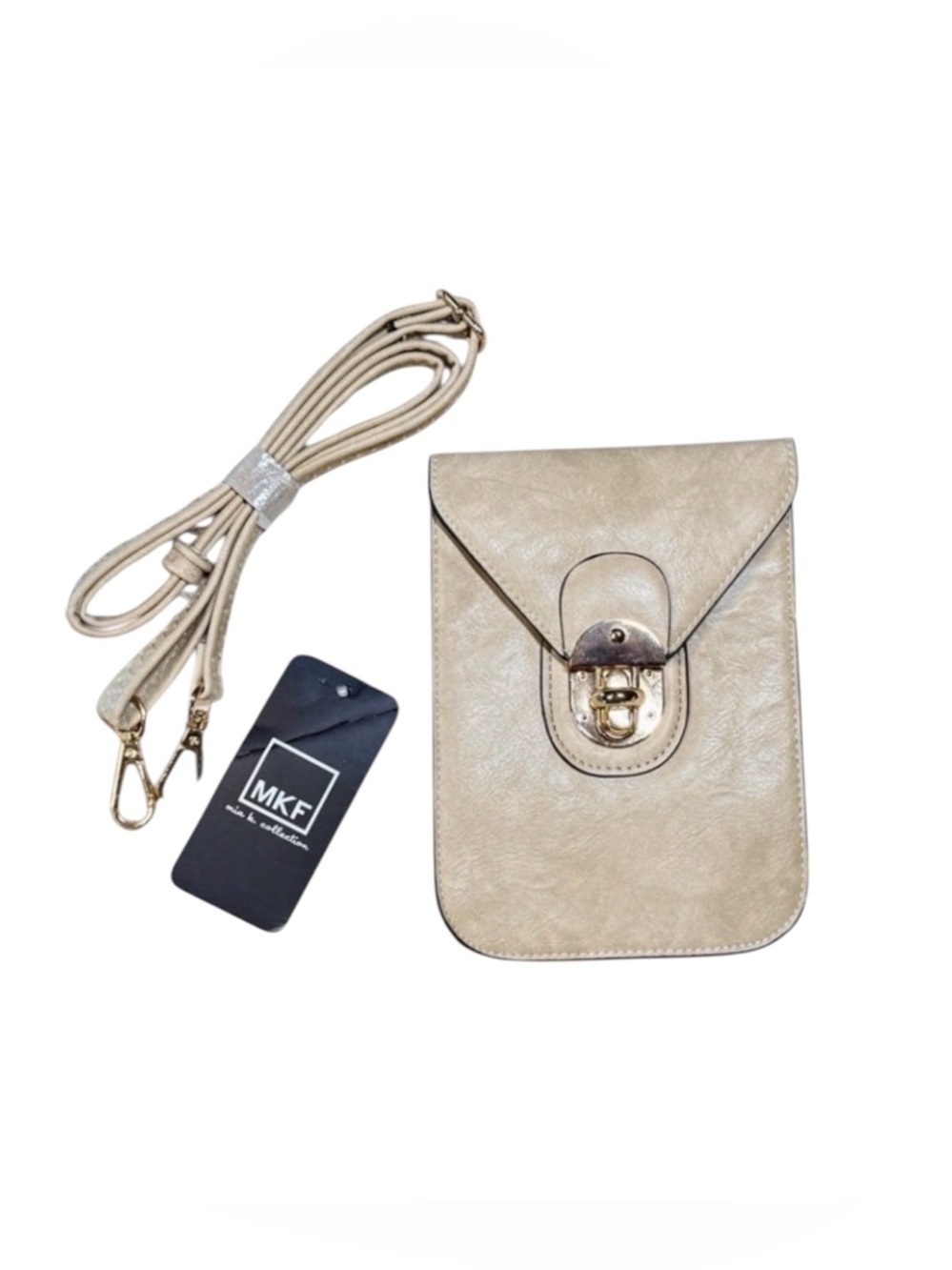 Mia K. Farrow Crossbody in Taupe/Beige